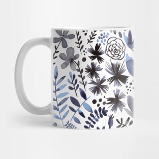 Pocket - Winter Ink Flowers Mug
